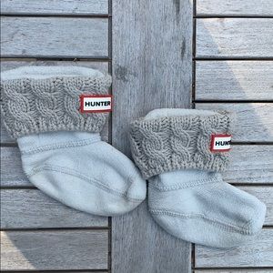 Hunter Kids' Half-Cardigan Cable Boot Sock XS EUC